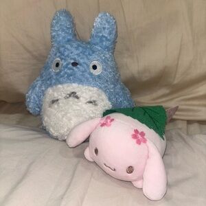 Studio Ghibli My Neighbor Totoro Chu Totoro & Sanrio Cinnamoroll Mochi Plush Toy